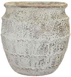 A large pot with a greek style