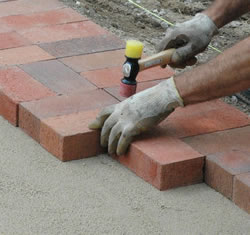 Installing brick pavers