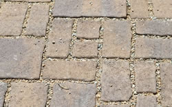 Permeable pavers showing the porous joints